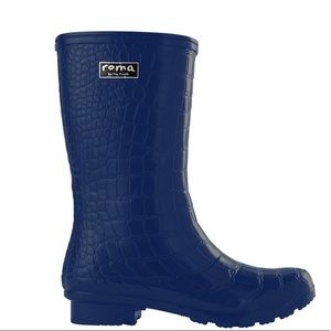 Roma Boots - Emma Mid - Blue Croc - Size 8